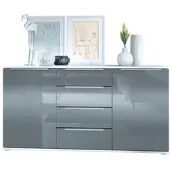 Vladon SIDEBOARD Porto Grau Hochglanz