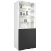 Vladon VITRINE Granada Schwarz matt