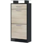 Vladon SCHUHSCHRANK Loret Front in Eiche sägerau