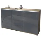 Vladon SIDEBOARD Faro Grau Hochglanz