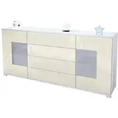 Vladon SIDEBOARD Grömitz Creme Hochglanz