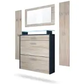 Vladon GARDEROBE Malea Fronten in Eiche sägerau