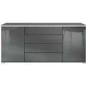 Vladon SIDEBOARD Faro Grau Hochglanz