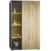 Vladon VITRINE Davos Eiche Wotan