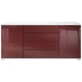 Vladon SIDEBOARD Faro Bordeaux Hochglanz