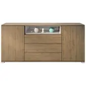Vladon SIDEBOARD Skadu Sandgrau Hochglanz