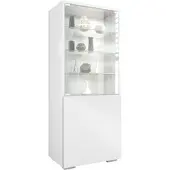 Vladon VITRINE Granada Weiß matt