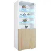 Vladon VITRINE Granada Eiche sägerau