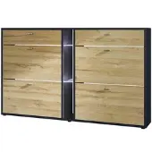 Vladon SCHUHSCHRANK Today Fronten in Eiche Natur