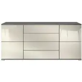 Vladon SIDEBOARD Rova Creme Hochglanz