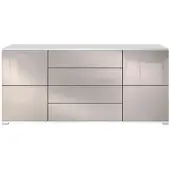 Vladon SIDEBOARD Rova Sandgrau Hochglanz