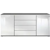 Vladon SIDEBOARD Faro Weiß Hochglanz