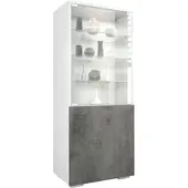 Vladon VITRINE Granada Beton Dunkel Optik