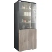 Vladon VITRINE Granada Eiche Nordic