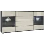 Vladon SIDEBOARD Bari Creme Hochglanz