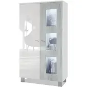 Vladon VITRINE Denjo Tür in Beton Oxid Optik