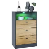 Vladon KOMMODE Pino Fronten in Eiche Natur