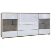 Vladon SIDEBOARD Bari Weiß Hochglanz