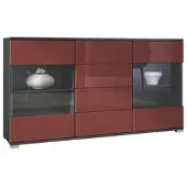 Vladon SIDEBOARD Bari Bordeaux Hochglanz