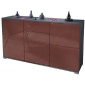 Vladon SIDEBOARD Rova Bordeaux Hochglanz