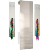 Vladon GARDEROBE Hollywood Sandgrau Hochglanz