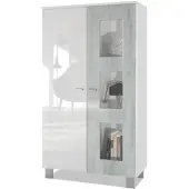 Vladon VITRINE Denjo Tür in Beton Oxid Optik