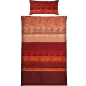 Erwin Müller Single-Jersey Bettwäsche in rot | Gr.: 200x200 cm (40x80 cm)