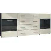 Vladon SIDEBOARD Carlos Creme Hochglanz