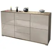 Vladon SIDEBOARD Rova Sandgrau Hochglanz