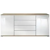 Vladon SIDEBOARD Faro Weiß Hochglanz