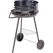Dynamic24 Metall Holzkohle Grill Rundgrill Grillwagen 70cm Standgrill Gartengrill Garten