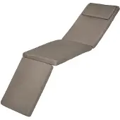 Beautissu Luxus Deckchair Auflage LoftLux DC, 175x45x5cm, Taupe