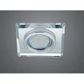 Meine Wunschleuchte LED Decken Einbauleuchte Silber & Kristall Einbaustrahler 9x9 cm Flurbeleuchtung