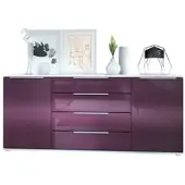 Vladon SIDEBOARD Porto Brombeer Hochglanz