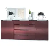 Vladon SIDEBOARD Porto Bordeaux Hochglanz