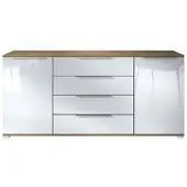 Vladon SIDEBOARD Linio Weiß Hochglanz