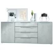 Vladon SIDEBOARD Porto Beton Oxid Optik