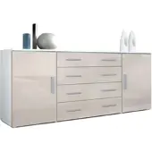 Vladon SIDEBOARD Verona Sandgrau Hochglanz