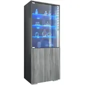 Vladon VITRINE Granada Avola-Anthrazit