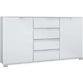Vladon SIDEBOARD Sylt Weiß matt / Weiß Hochglanz