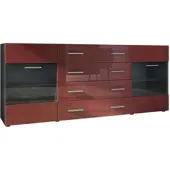 Vladon SIDEBOARD Carlos Bordeaux Hochglanz