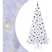 Syfax Künstlicher Weihnachtsbaum Weiß 240 cm PVC und Stahl