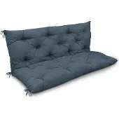 Beautissu Flair BR, 150x50x10cm, Taubenblau, Gartenbank Kissen, Outdoor