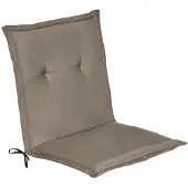 Beautissu Niedriglehner Auflage Gartenstuhl Loft NL, 100x50x6cm, Taupe