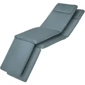 Beautissu 2er Set Luxus Deckchair Auflage LoftLux DC, 175x45x5cm, Taubenblau