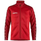 Craft Trainingsjacke Squad 2.0 Full Zip Kinder Bright Red-Express-Größe 110