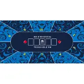 Buffalo Büffel-Poker-Teppich blau 180x90cm 3mm