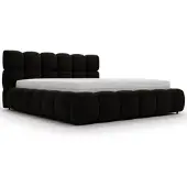 GRAINGOLD Polsterbett Modo 160x200 cm - Bett 160x200, Polsterbett mit Bettkasten und Lattenrost - Schwarz (Royal 31)
