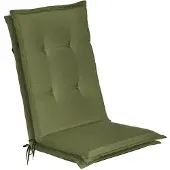 Beautissu 2er Set Gartenstuhlauflage Loft HL Olivegrün, 120x50x6cm