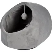 Dynamic24 Haustier Katzen Nest Haus Bett Katzenhöhle Höhle Spielhöhle Schlafhöhle Ball